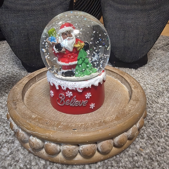 Santa “Believe” Christmas Snow Globe — Holiday Decor - Picture 2 of 9